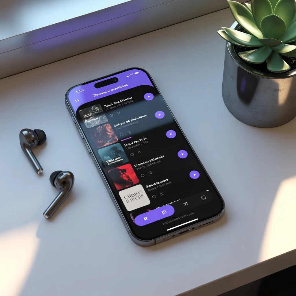 صورة توضح افضل برنامج تنزيل اغاني لعام 2025 بجودة عالية وسرعة تحميل
