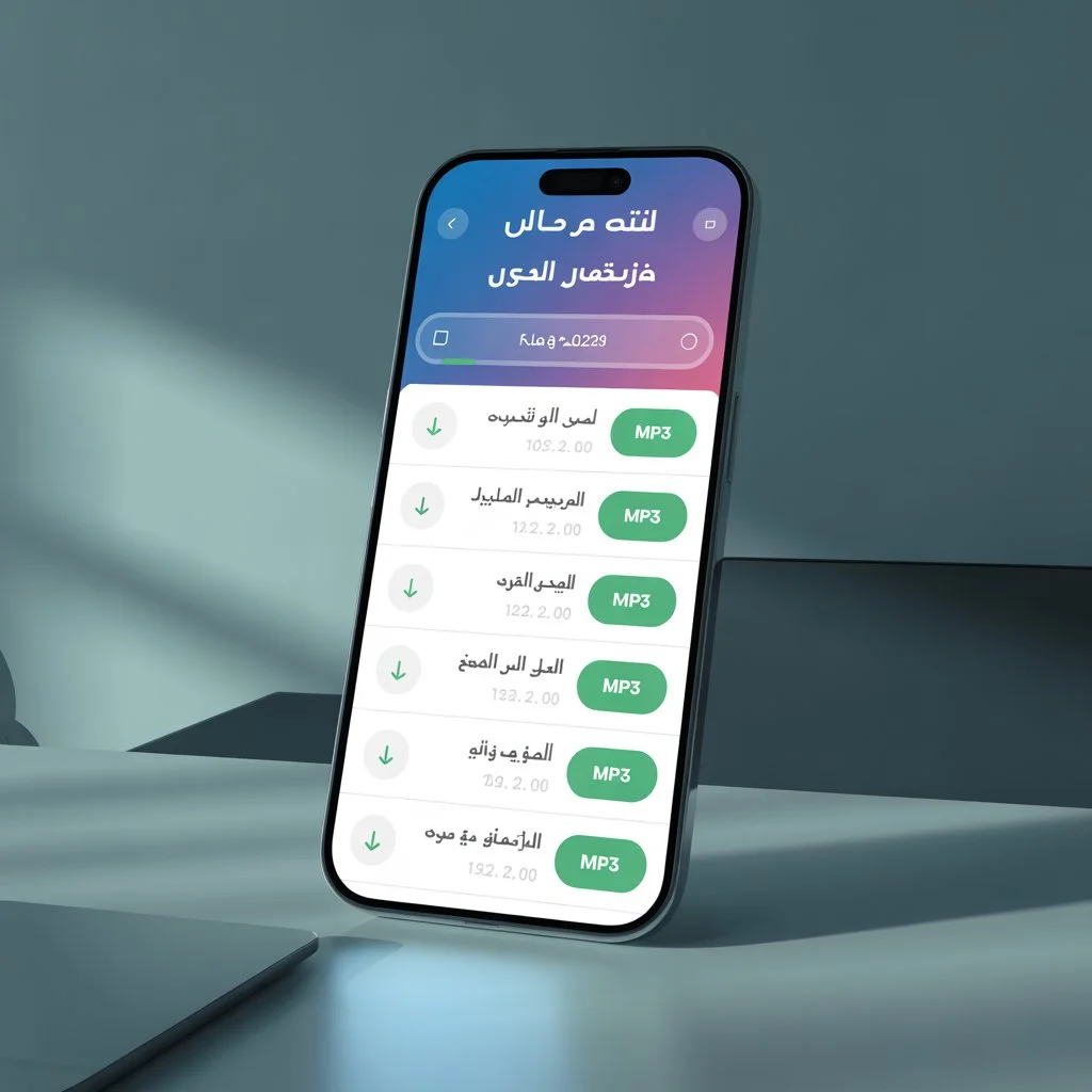 واجهة برنامج تنزيل أغاني MP3 مجانا 2025 بجودة عالية وسرعة تحميل
