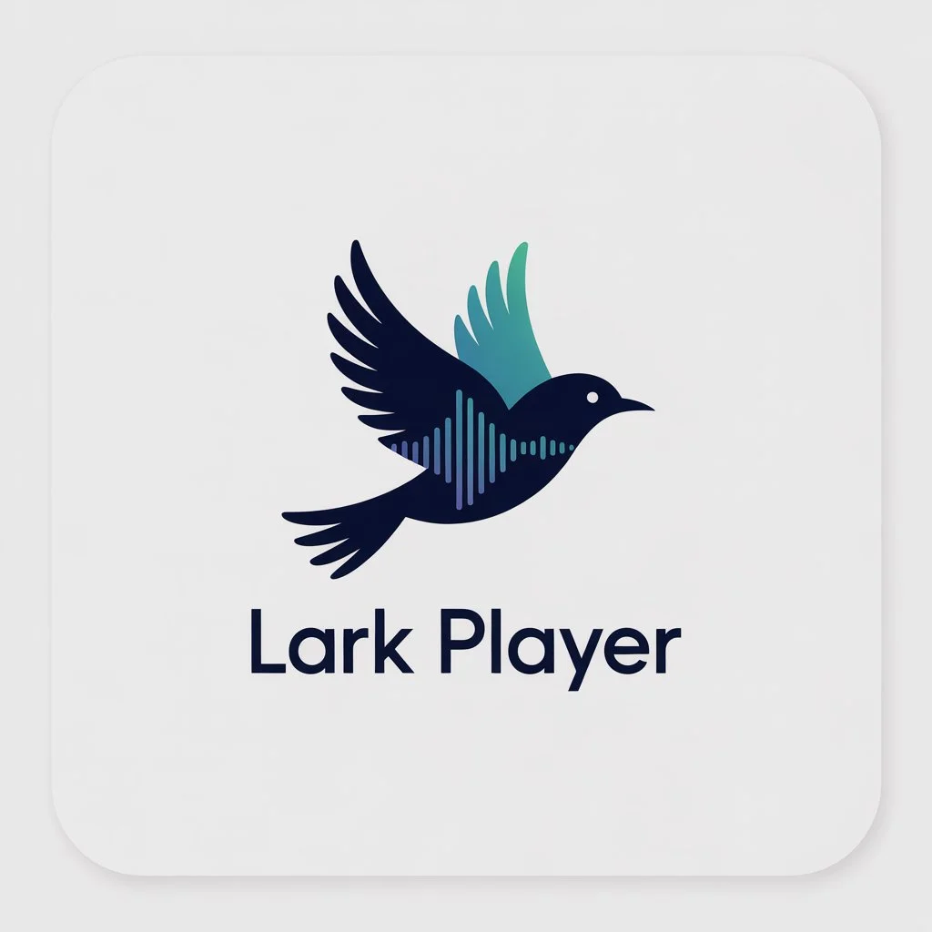 شعار LarkPlayer برنامج تنزيل وتشغيل أغاني وفيديوهات بجودة عالية